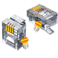 耐味可RJ11-4P6C高品质电信级电话水晶头200颗/盒