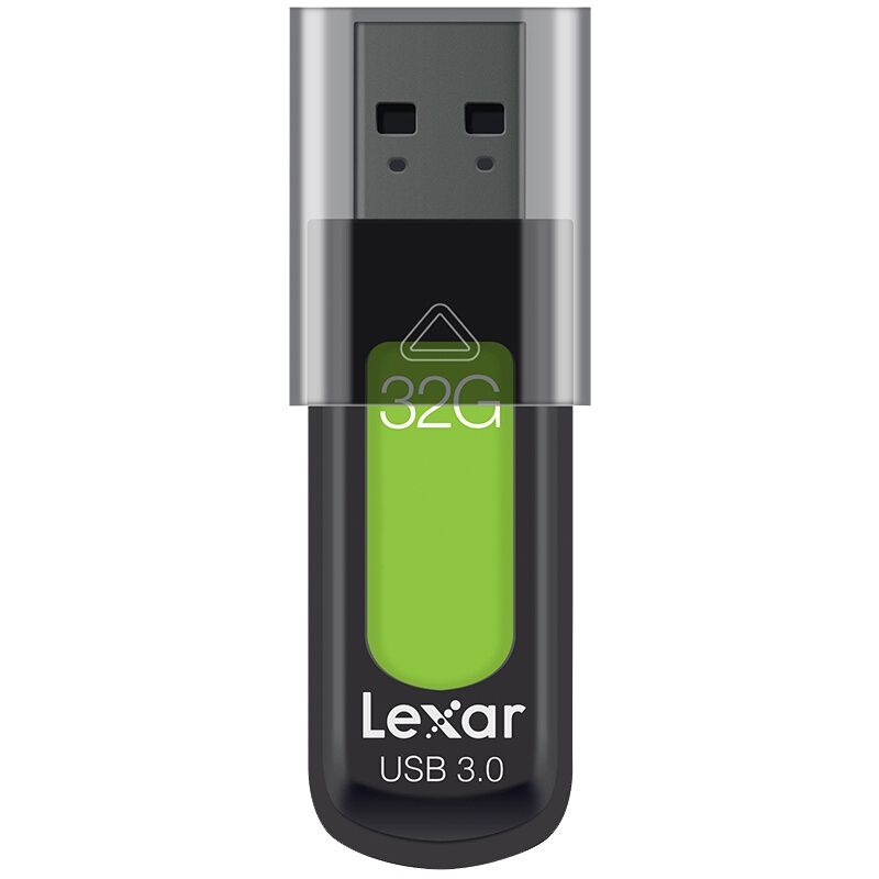 雷克沙(Lexar)32GB USB3.0 U盘 S57 读速130MB/S 时尚便携 内含加密软件(红色 绿色随机)