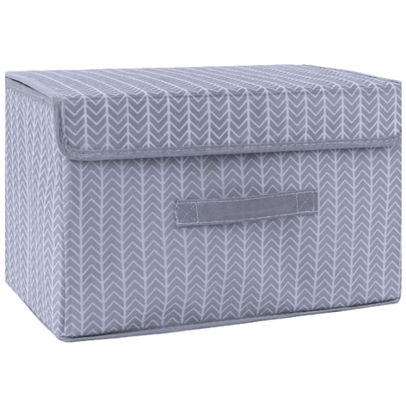 家柏饰(CORATED)创意带盖无纺布收纳箱 布艺收纳盒可折叠整理箱 家用装衣服的箱子