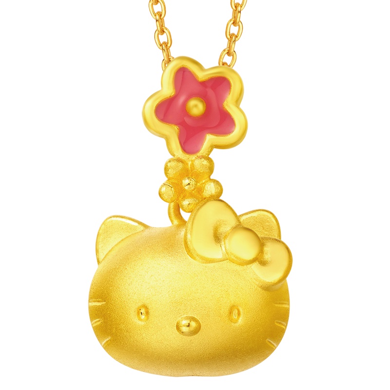 周大福珠宝Hello Kitty凯蒂猫足金黄金坠R13863