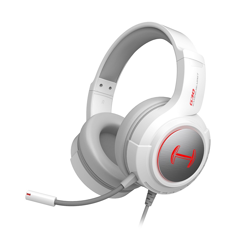 Edifier/漫步者 HECATE G30 USB7.1声道 电竞游戏吃鸡耳机 头戴式电脑网课办公耳机 白红色