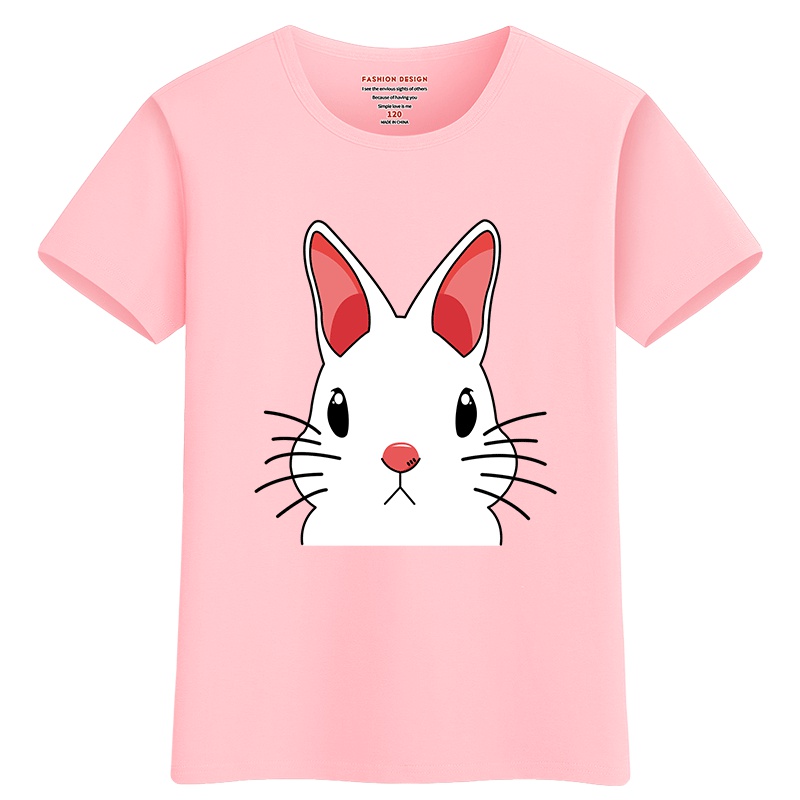 童装女童短袖t恤纯棉2018新款潮中大童宽松圆领半袖白色上衣女装