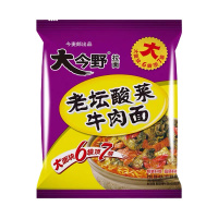 今麦郎老坛酸菜牛肉面袋108g 面饼90g+料包