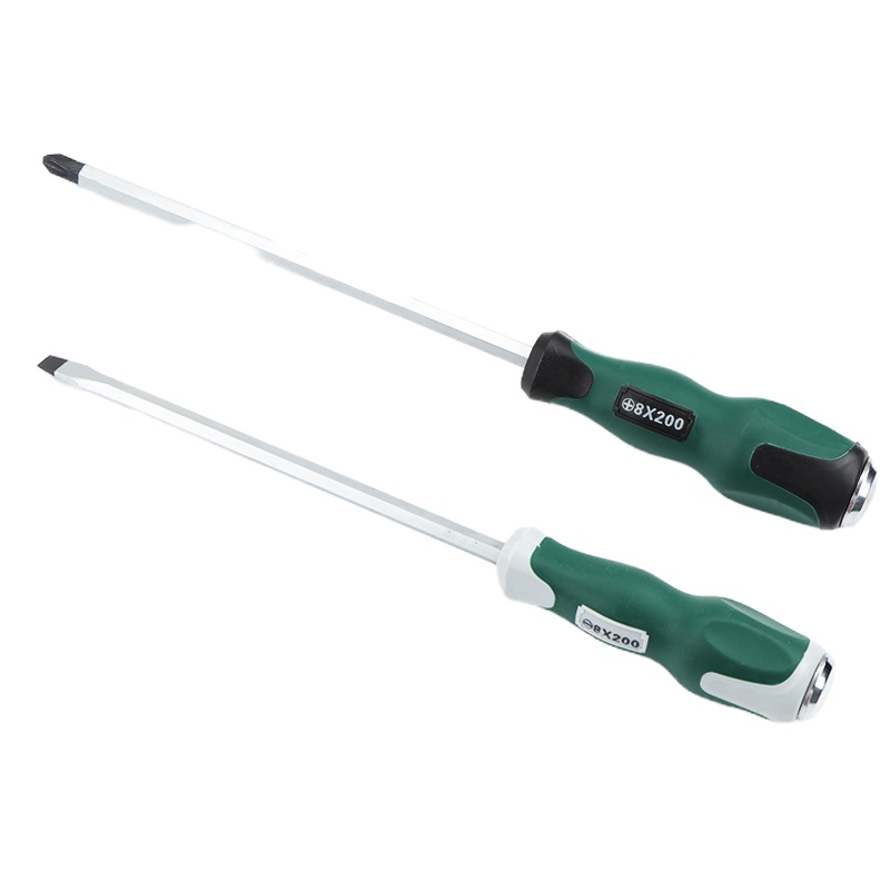 [苏宁]长鹿抗油防滑穿心可敲击螺丝刀一字十字改锥超硬螺批起子带磁性 穿心[一字8X200]