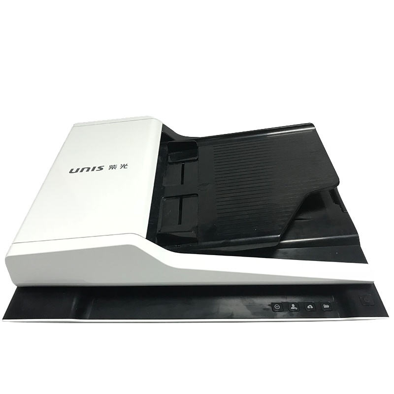 紫光（Uniscan）F1110平板及馈纸式双平台扫描仪 A4彩色高清快速单面扫描 ADF每分钟10张 黑白外观