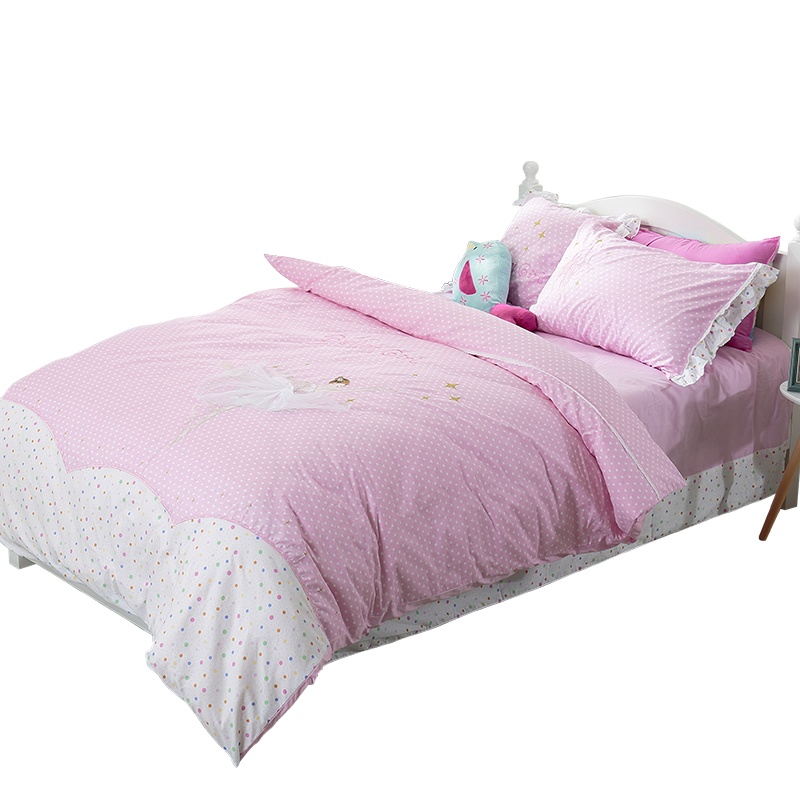 凯诗风尚(CHARSON) 四件套 全棉针织天竺棉四件套 纯棉柔软学生宿舍套件1.5m床单人 雅白细条