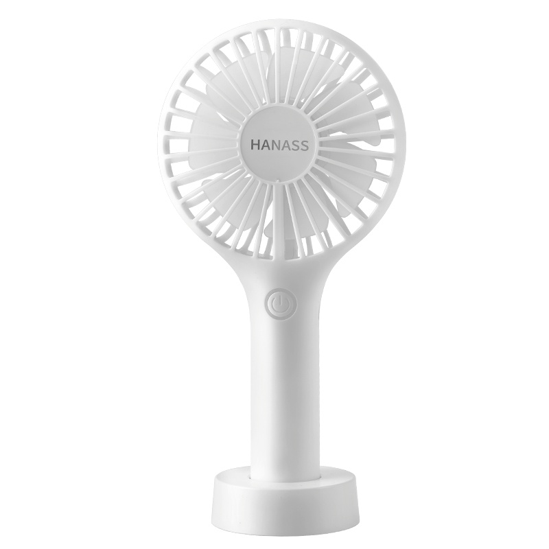 海纳斯(HANASS)电风扇BF027式轻音台扇学生充电手持小风扇 便携宿舍办公户外自然风迷你3档机械控制电风扇