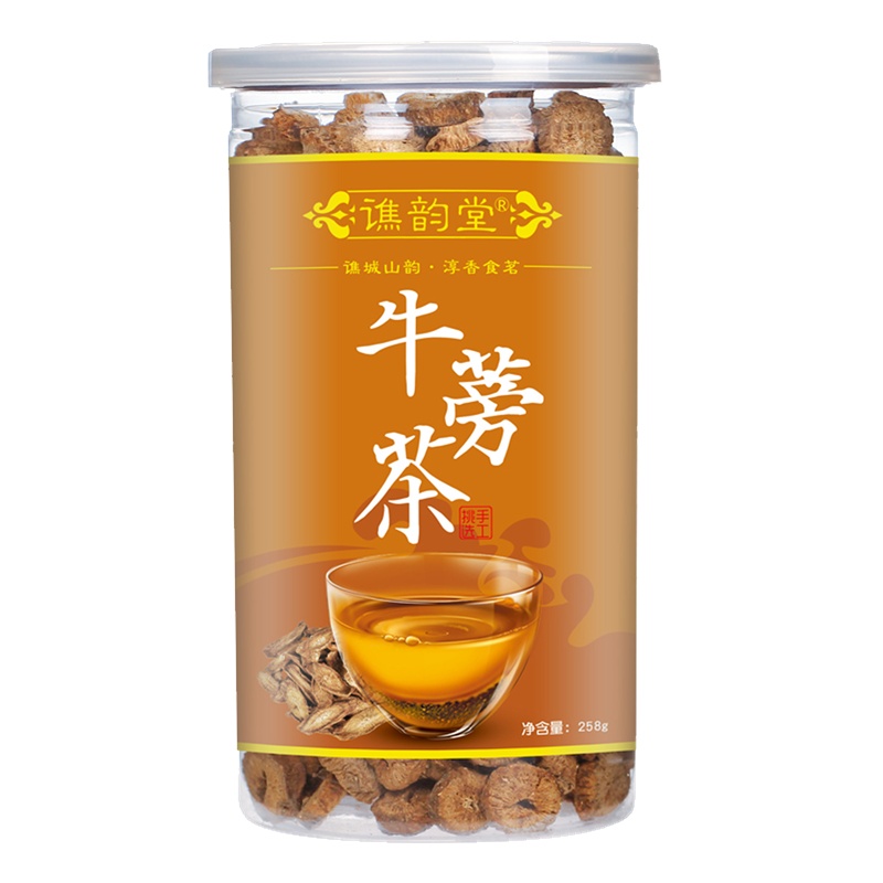 [买1发2]谯韵堂牛蒡茶牛蒡根正品牛蒡切片熬夜干牛蒡茶258g/罐