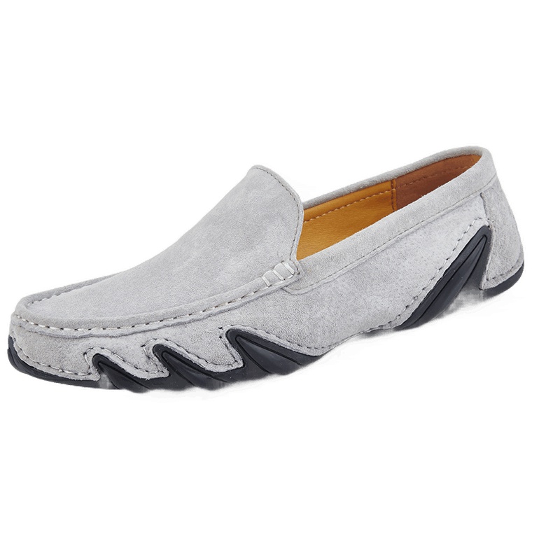 策乐(cele)豆豆鞋男头层猪皮驾车鞋八爪鱼男鞋轻便透气休闲鞋男潮流低帮鞋大码鞋HY-8712