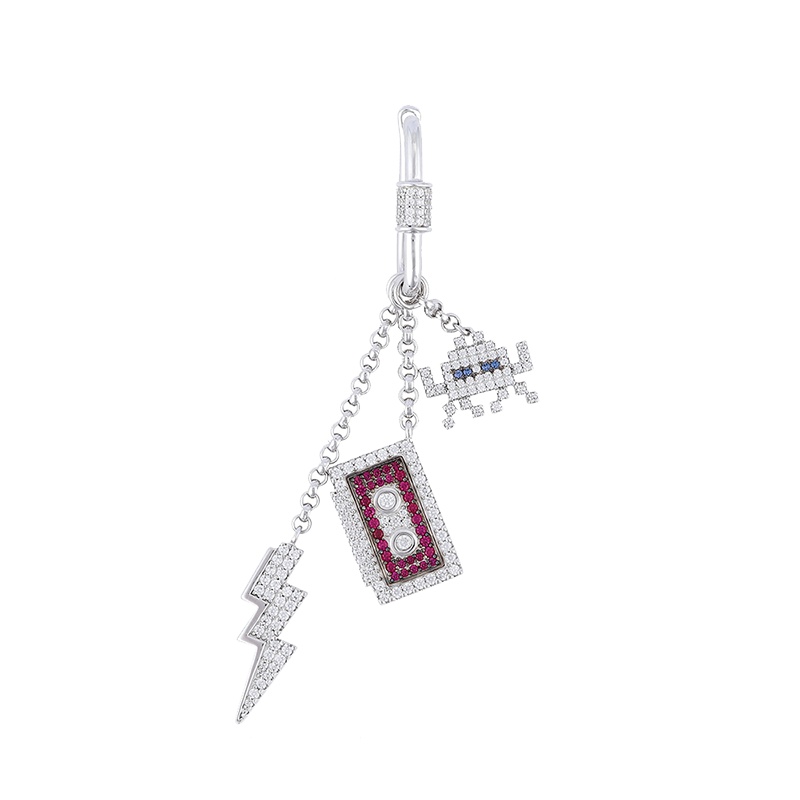 APM Monaco不对称长耳环女春夏 复古耳坠 设计感耳饰气质耳钉显瘦