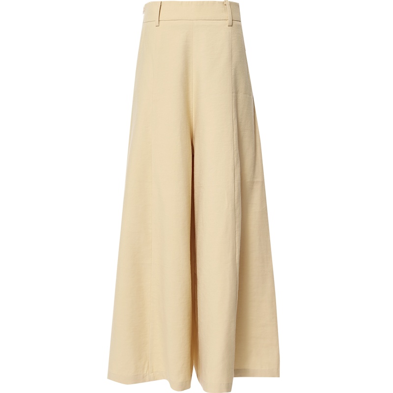 欧昵雪夏季时尚休闲高腰显瘦九分裙裤女垂坠感宽松阔腿裤