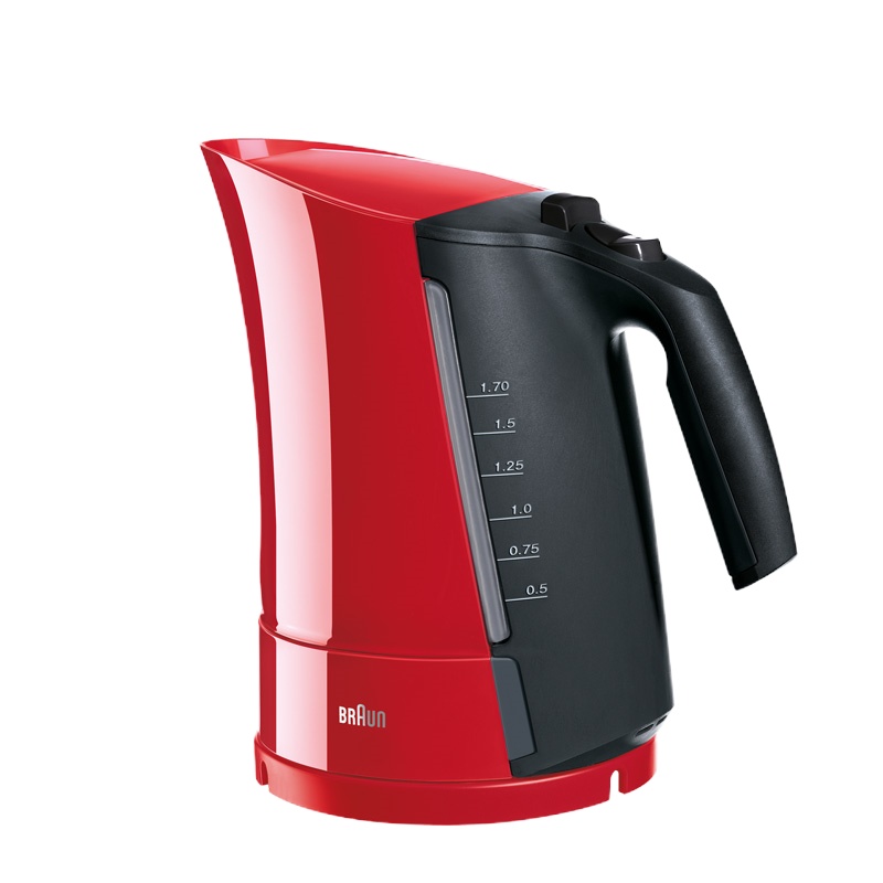 博朗(BRAUN)电热水壶 自动断电烧水壶 防烫煮 热水壶 1.7L WK300红色 单个装