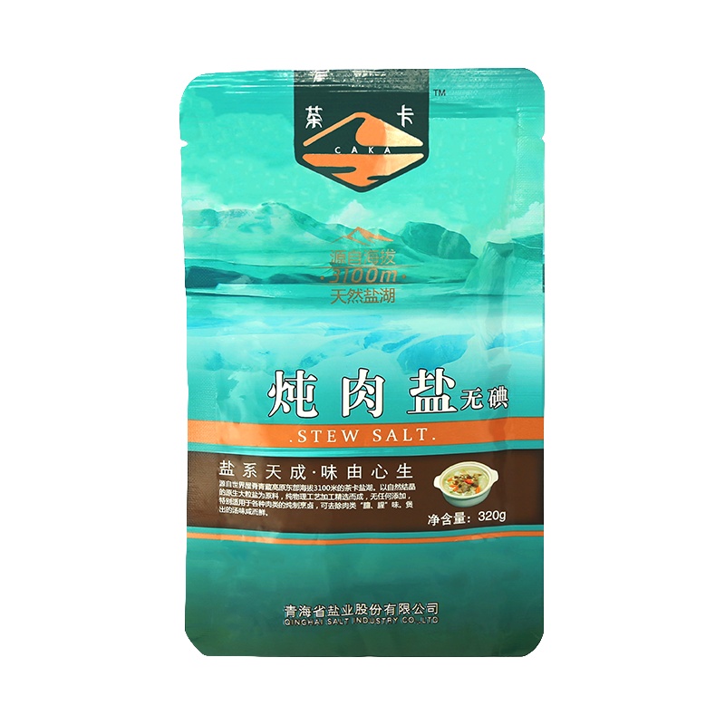 茶卡炖肉盐单包320g无碘盐巴原生盐大颗粒粗盐无添加无抗结剂煲汤盐巴调料品