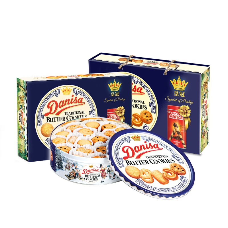 皇冠(Danisa) 丹麦曲奇饼干进口曲奇饼干礼盒装 908g
