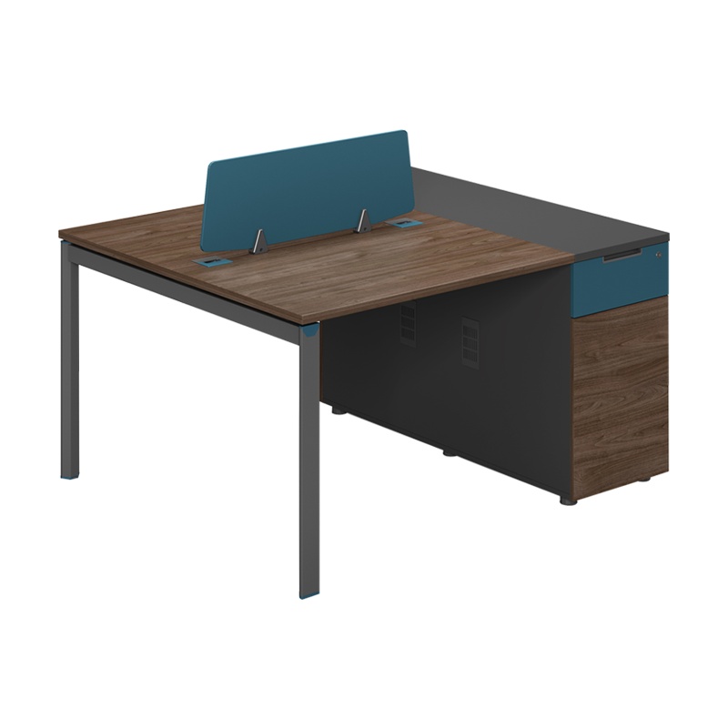 科朔 办公桌职员桌员工桌简约写字台 双人位 屏风办公桌1.4米 KSB1490T