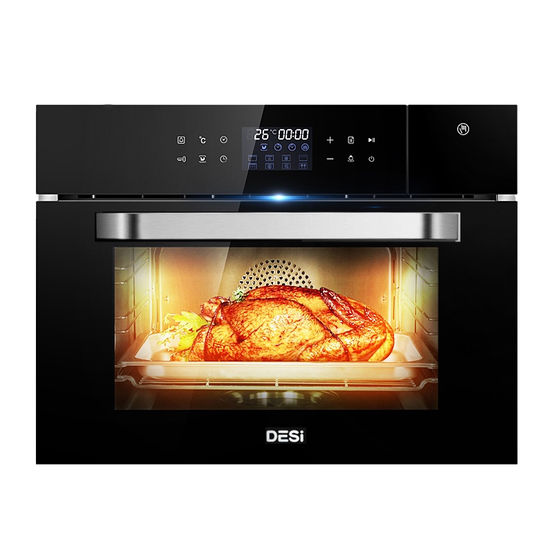 德思(DE SI)家用60L大容量蒸烤一体机S60 家用多功能触控式蒸汽烤箱 电蒸箱电烤箱二合一 精确控温全自动水箱