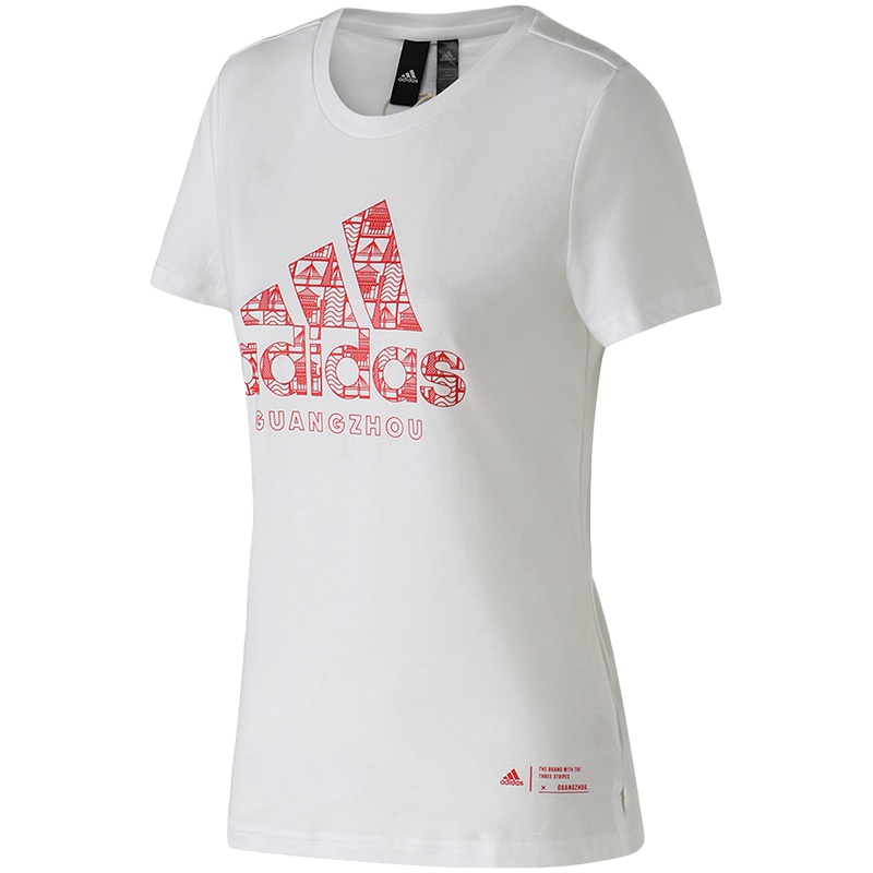 阿迪达斯女服短袖T恤圆领休闲运动服DY8706