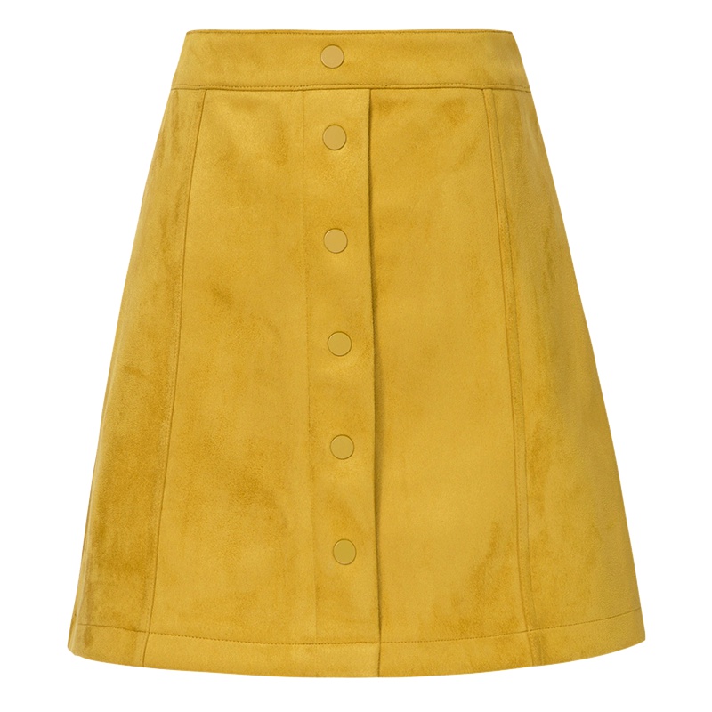 伊芙丽短裙女裙子冬装新款韩版时尚气质女装单排扣A字半身裙