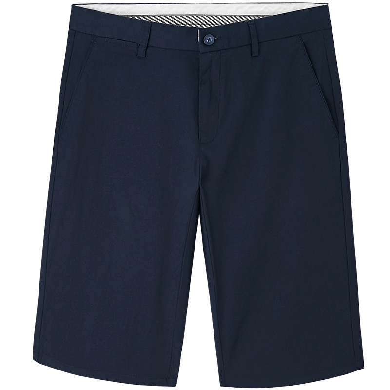 HLA/海澜之家微弹中腰休闲中裤2019夏季舒适休闲短裤男 HKMCD2R011A