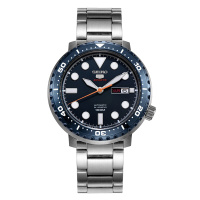 精工(SEIKO)日韩品牌 机械表 男 休闲运动金属表带机械男士手表SRPC63J1