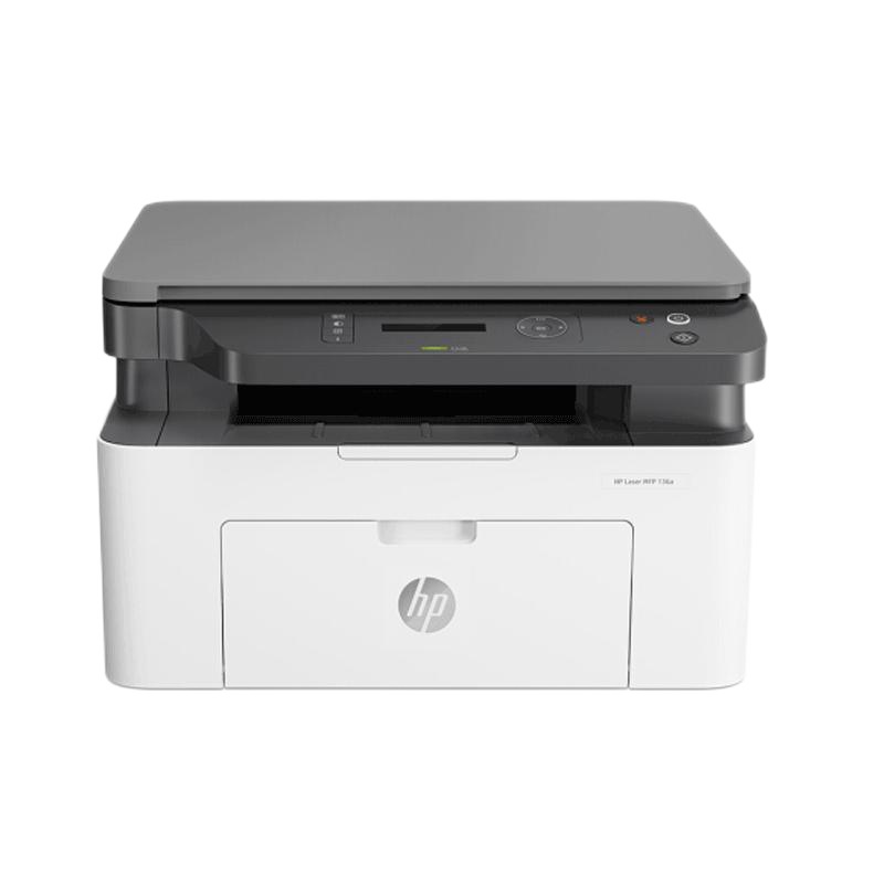 HP惠普Laser MFP 136wm/136w锐系列黑白激光多功能无线WiFi手机打印机一体机A4复印件扫描三合一小型家用办公136NW 惠普136wm打印机套餐三