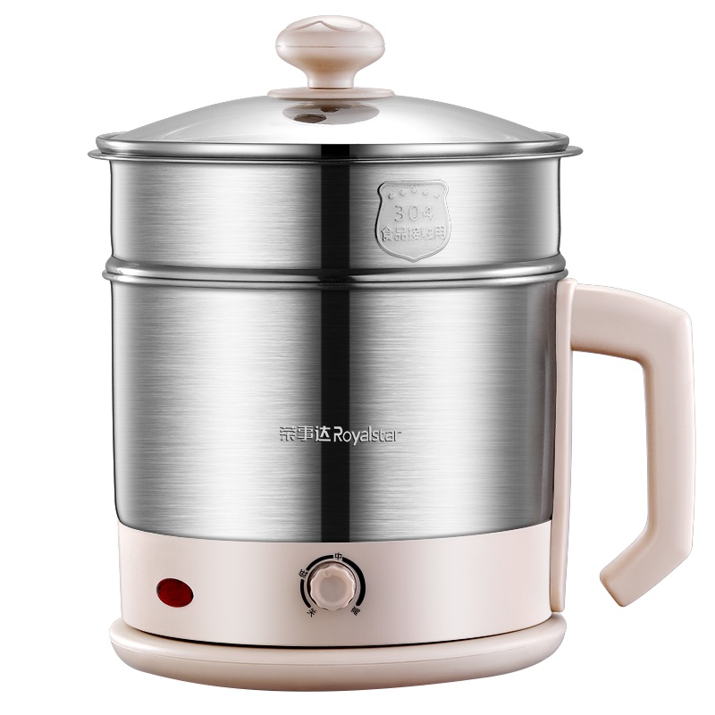 荣事达电煮锅多功能电煮锅家用电热锅学生单人宿舍小锅电蒸锅煮面泡面神器寝室多用小电锅RHG-MN1206A