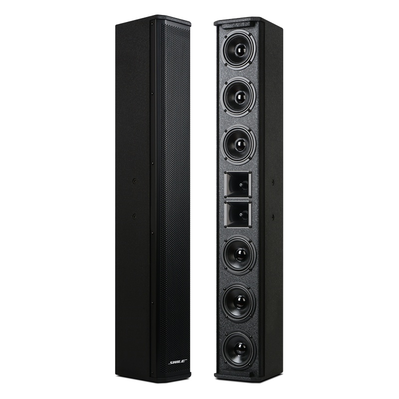 狮乐（SHILE）BX-408高档会议音箱壁挂吊挂三角支架音柱酒店背景音乐多功能展厅大型会议150W音箱一只
