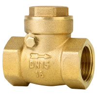 海斯迪克 gnjz-20 黄铜内螺纹止回阀 硬密封内丝隔膜 卧式旋启式手动逆止阀单向阀 DN15 1/2