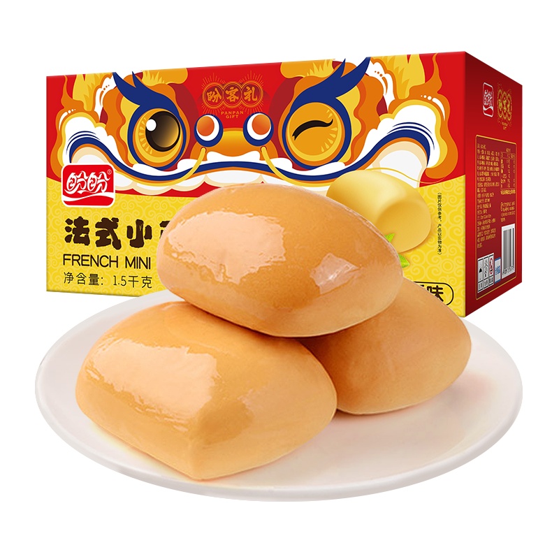 西式糕点 面包盼盼 面包 奶香味 1500g(法式小面包早餐面包)