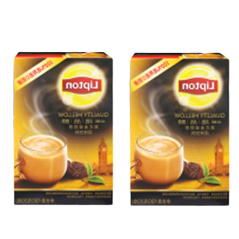 PY立顿 甄选进口奶油 绝品醇英式金装奶茶S10 190g/盒*2盒