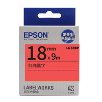 爱普生(EPSON) LK-5RBP 标签机色带 18mm 红底黑字 (LW-K400L/LW-600P/LW-700)