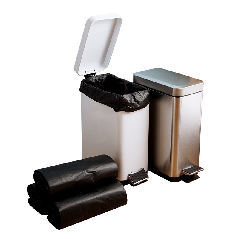 欧润哲 黑色垃圾袋10升通用 加厚塑料一次性厨房客厅家用背心式手提