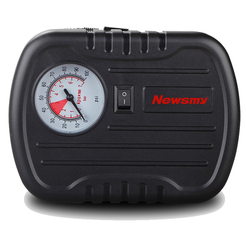 纽曼车载充气泵C11黑色 12V车载应急点烟器接口小轿车轮胎电动气泵胎压表便携式汽车用充气户外大功率
