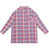 休闲港风格子衫女2019新款宽松韩版衬衫中长款衬衣bf风秋装外套潮