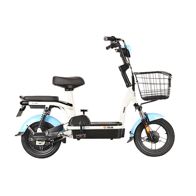 雅迪电动车小金果48V12ah锂电电瓶车踏板代步电动自行车 小金果空气蓝