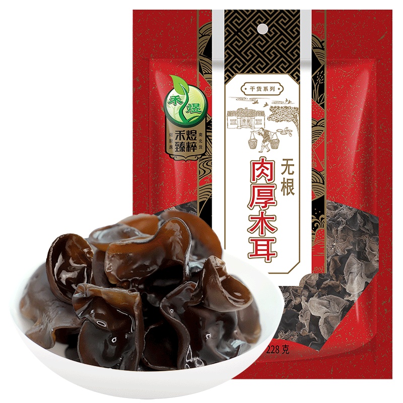 禾煜 无根黑木耳 228g 无根肉厚 南北干货 禾煜出品