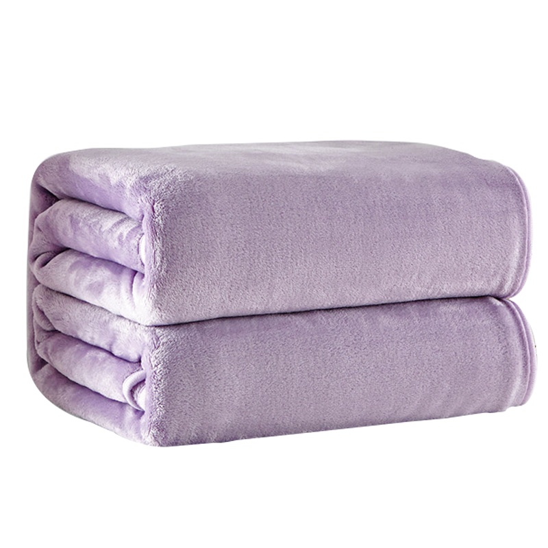 朴晴 纯色加厚保暖金貂绒毛毯单双人床单午睡毯空调毯子法莱绒绒休闲盖毯