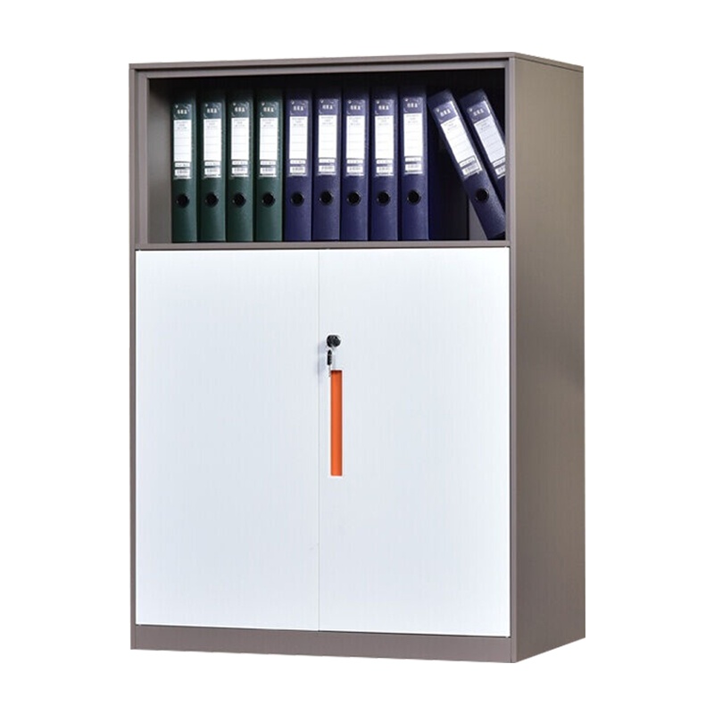 创世人 拆装套色文件柜办公柜资料柜档案柜储物柜灰白二斗下节矮柜