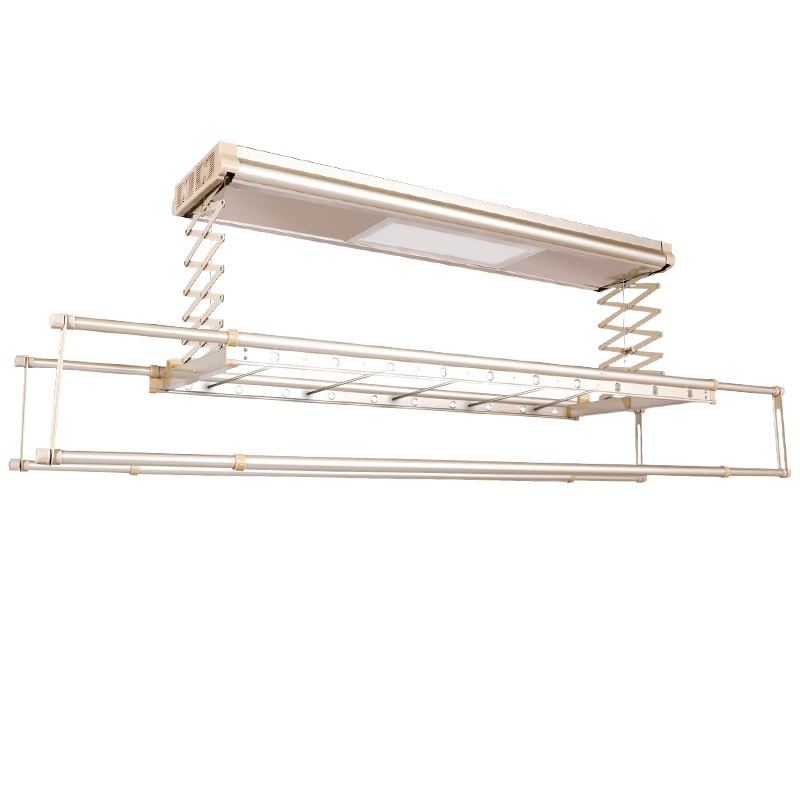 千年舟 D20-5 电动晾衣架 智能无线遥控升降晾衣架阳台晾衣机(宝马金)4杆1.2米-2.4米(可伸缩)