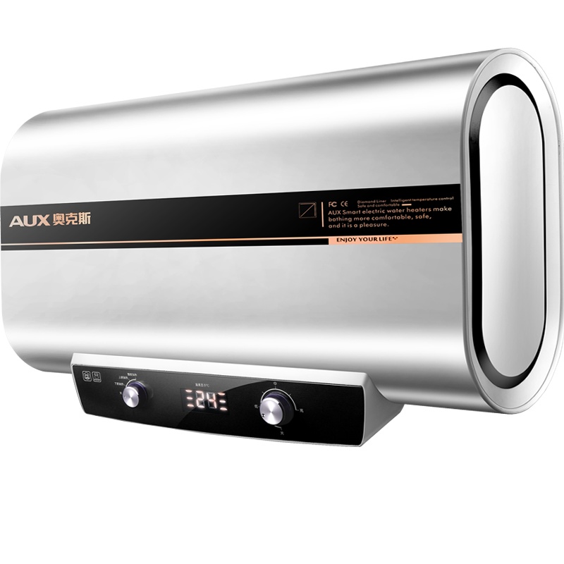 奥克斯(AUX)SMS-80DB02电热水器 80升纤薄扁桶双胆储水式热水器速热家用3档旋钮控温3级能效3000W带安装
