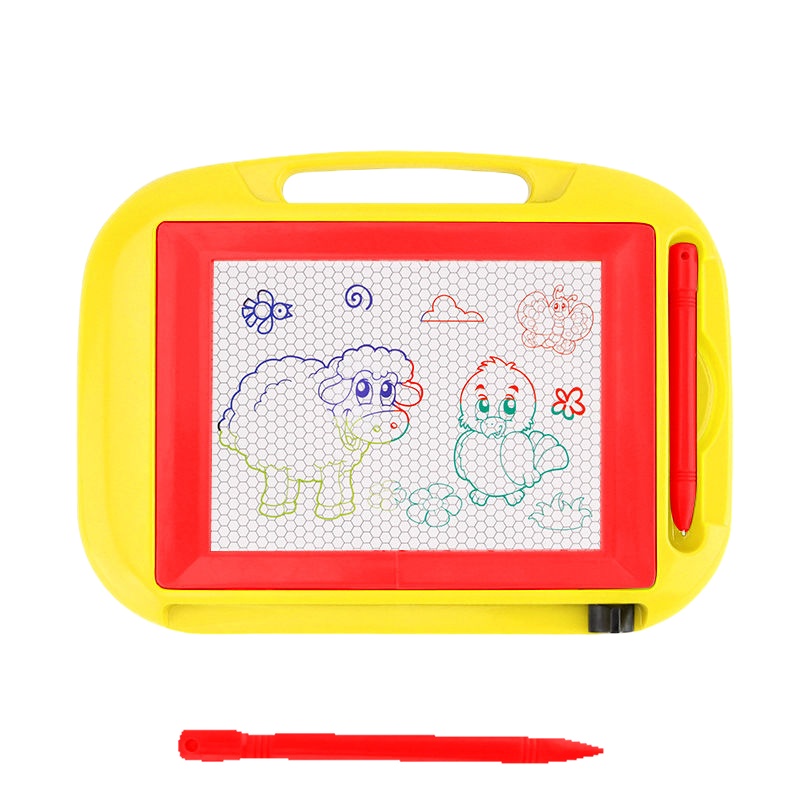 精美黄色 宝宝彩色磁性画板儿童大号画画板涂鸦板磁力写字板画板早教玩具