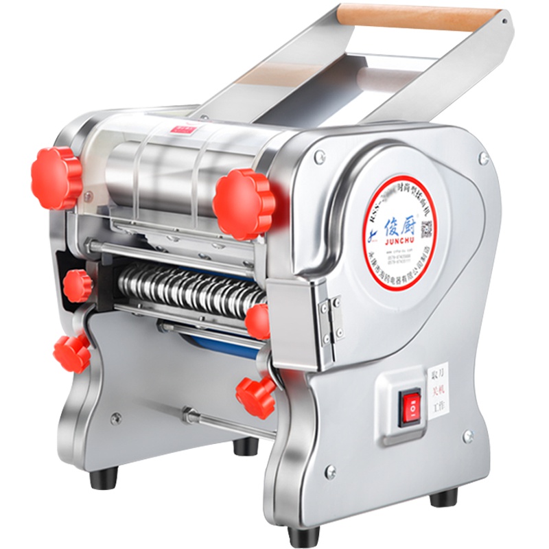 俊厨DSS-200不锈钢压面机家用商用电动全自动面条机厨具多功能切面机饺子皮馄饨皮机擀面皮机制面机揉面机挂面宽窄圆轧面机
