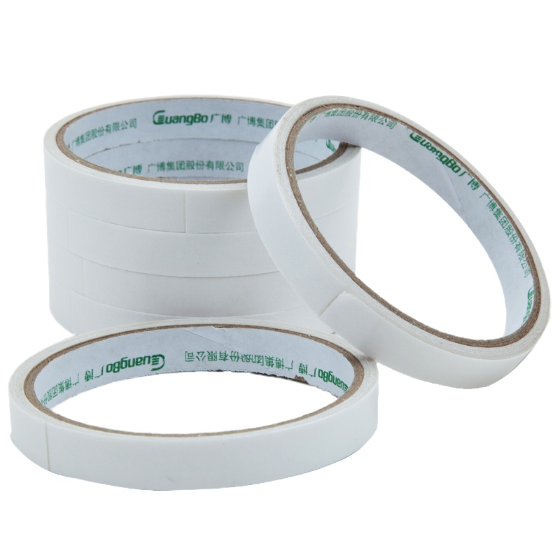 广博SM-2双面小胶带12mm*6y 6卷/筒 双面胶带棉纸 胶带 双面胶 纸胶带 海绵胶 纸胶带 美工胶带