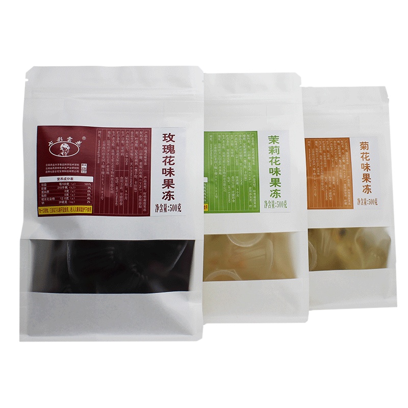 七彩云花 鲜花果冻500g