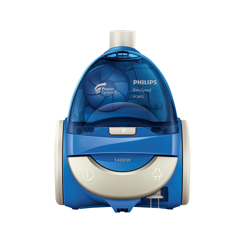 飞利浦(Philips)卧式无尘袋吸尘器FC8092/81 340W大吸力 1.4L容量尘盒/尘桶地毯/地板吸尘机