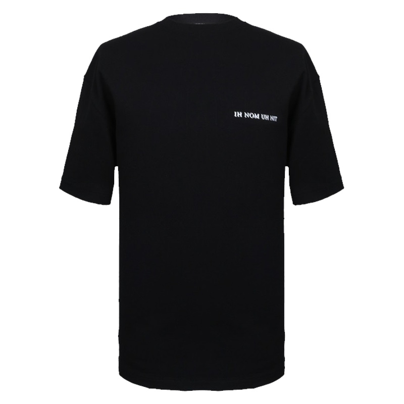 IH NOM UH NIT男士黑色棉质圆领短袖T恤衫NUS19212 009