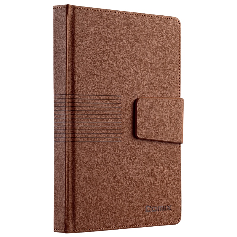 齐心(COMIX) 25K/146张磁扣皮面笔记本子/办公记事本/记事本/日记本 C5835 棕色 单本装