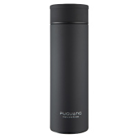 富光(FGA)智能保温杯男水杯 不锈钢测温茶杯女士户外便携水壶定制杯子 420ml磨砂黑色(温度显示)