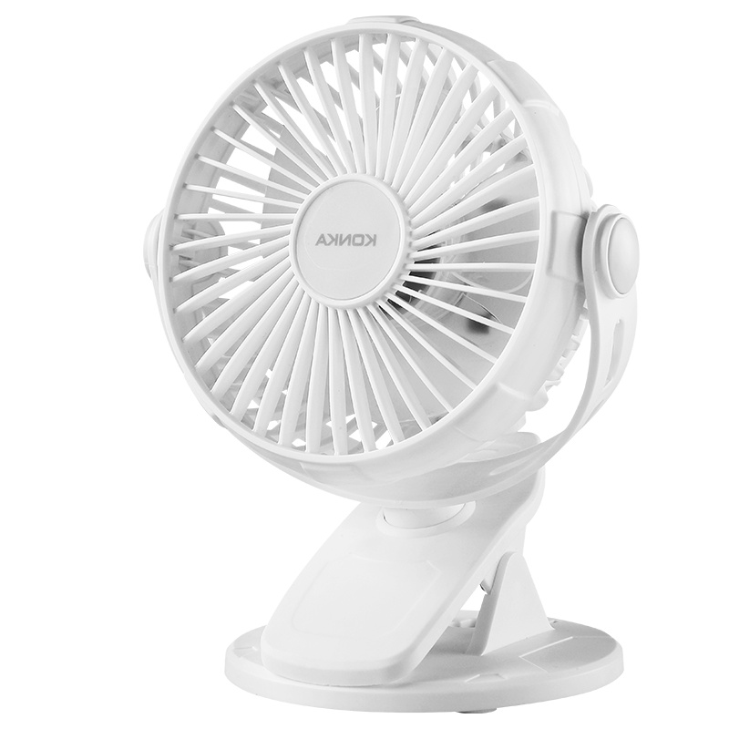 康佳便携式小风扇迷你充电USB电风扇宿舍床头小插电办公台扇充电款