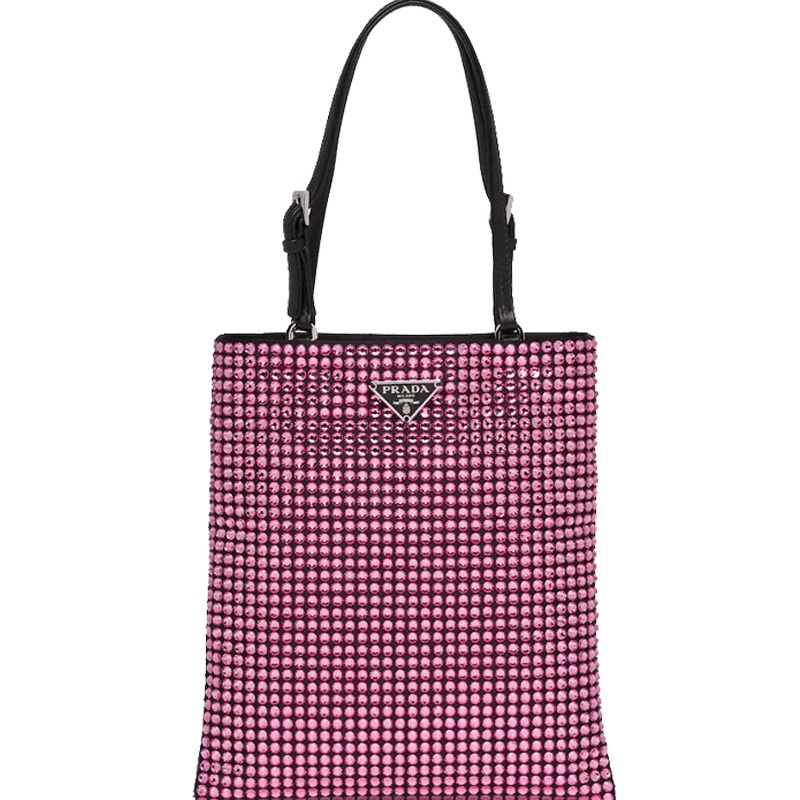 【预定】PRADA/普拉达 装饰元素尼龙手袋 1BA253 OPN 20*18CM